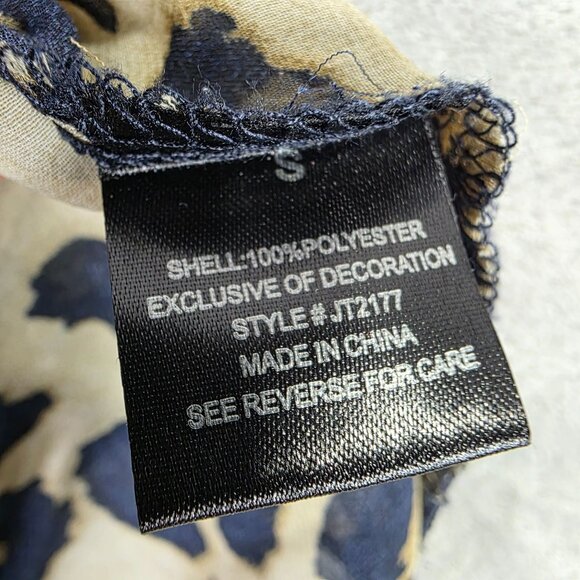 Womens Jealous Tomato Leopard Print Blouse Button Up Polyester Long Sleeve S - Picture 3 of 7